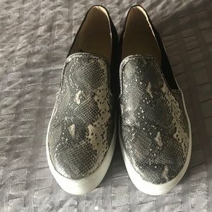 Grey Snakeskin Platform Sneakers. Never Worn!